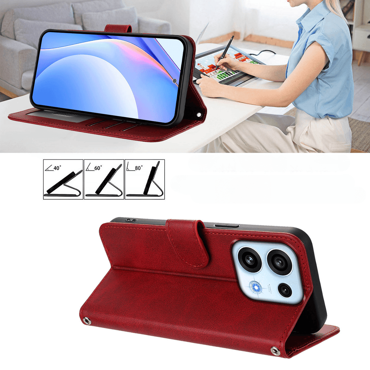 OPPO Reno16 F/ Reno16 FS - Custodia lucida con cinturino da polso