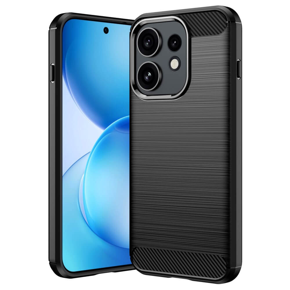OPPO Reno16 / Reno16 Pro - Cover in look metallo carbonio