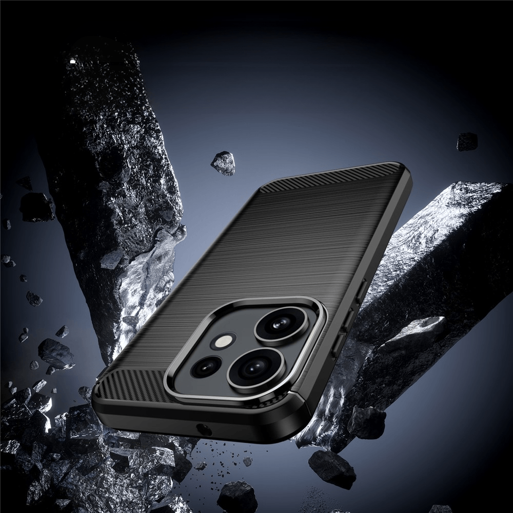 OPPO Reno16 / Reno16 Pro - Cover in look metallo carbonio