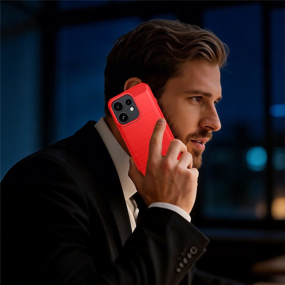 OPPO Reno16 / Reno16 Pro - Cover in look metallo carbonio