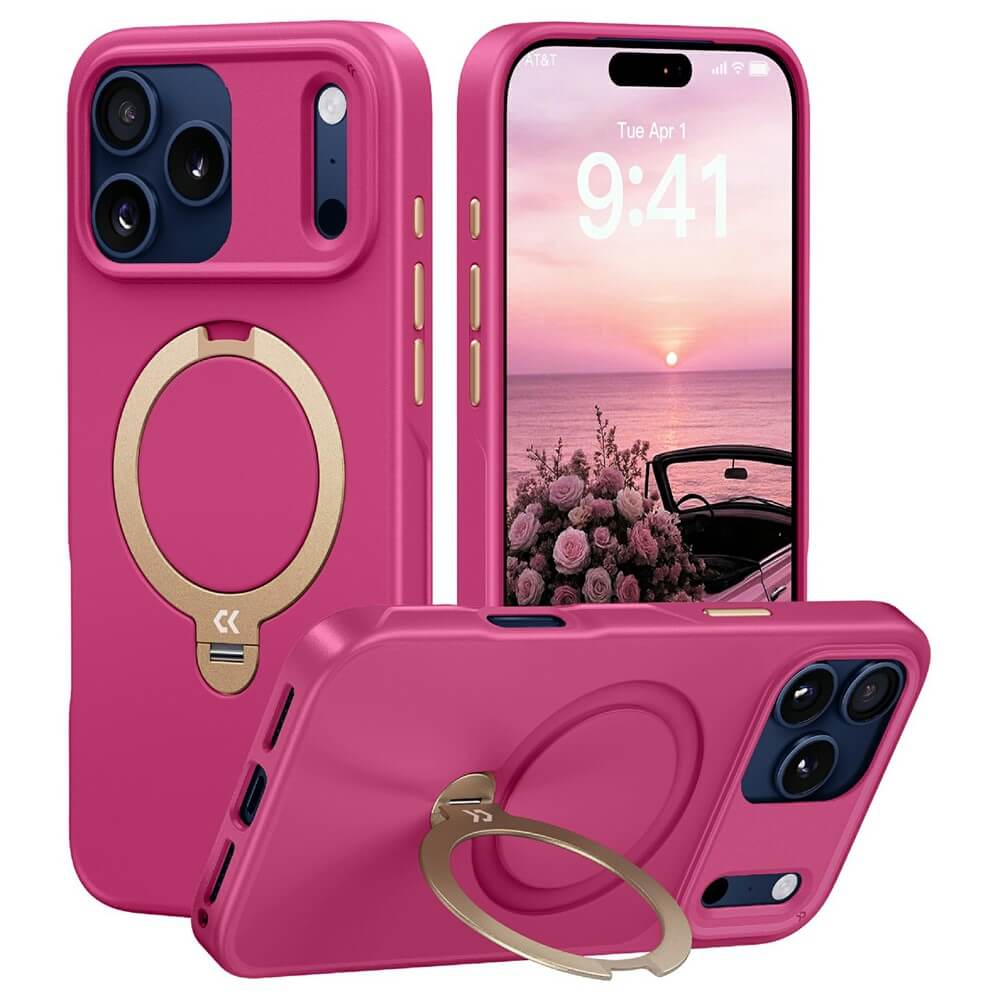 iPhone 18 Pro / iPhone 17 Pro  – Magnetische Premium Hülle mit 360° Standring