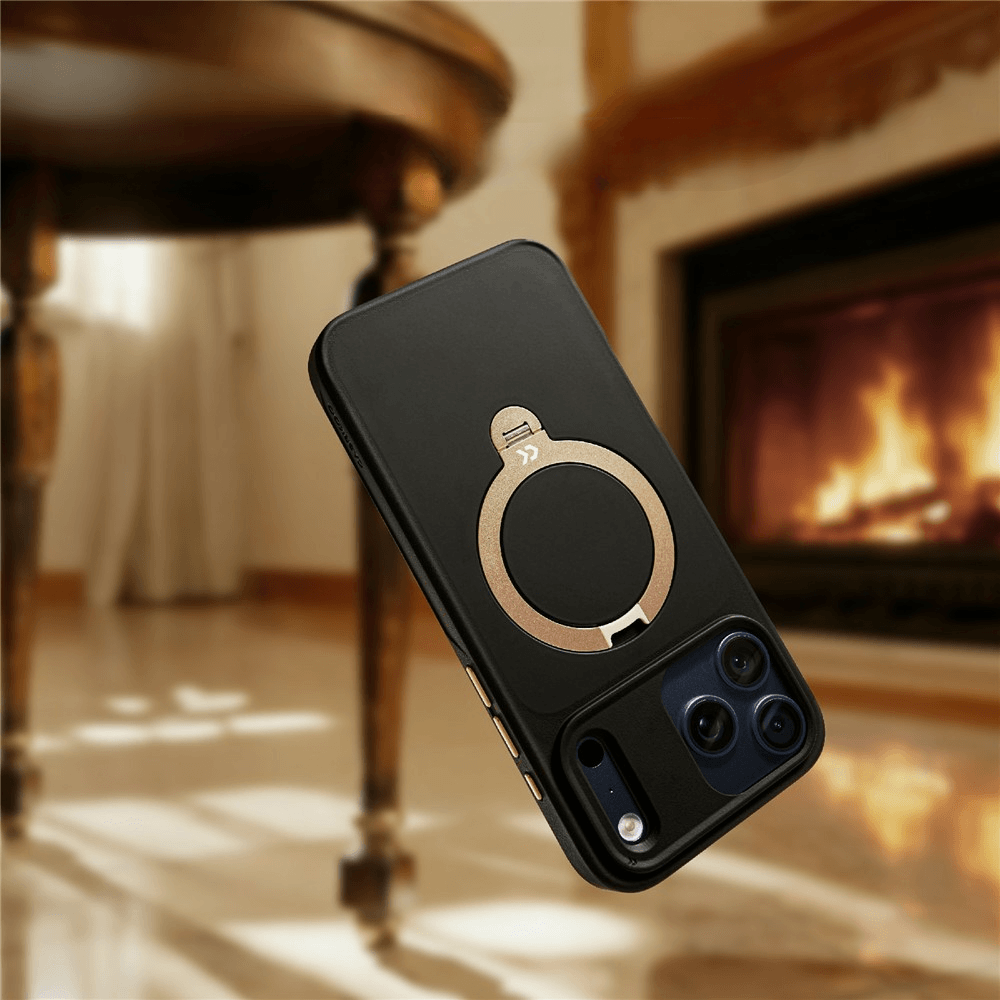 iPhone 18 Pro / iPhone 17 Pro  – Magnetische Premium Hülle mit 360° Standring