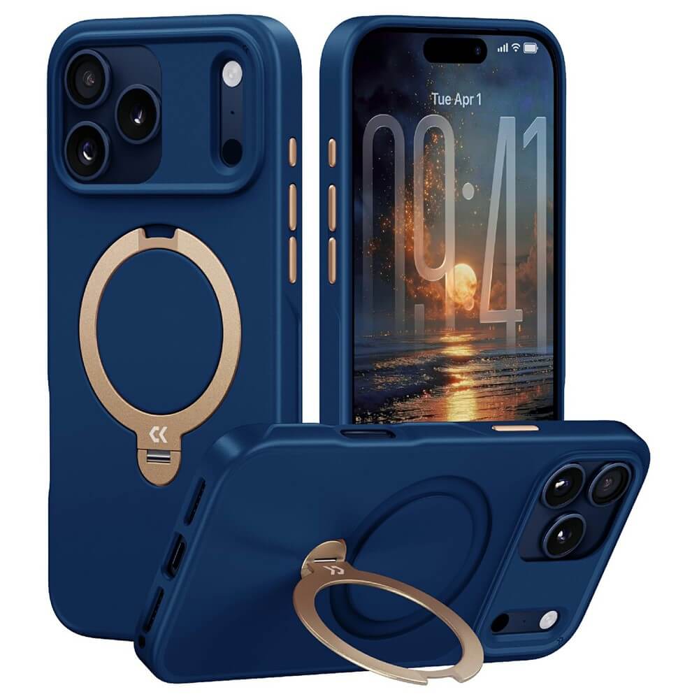 iPhone 18 Pro / iPhone 17 Pro  – Magnetische Premium Hülle mit 360° Standring