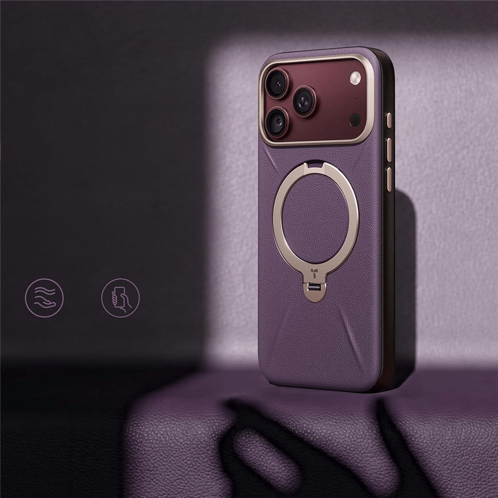 iPhone 18 Pro Max / iPhone 17 Pro Max - TORRAS Ostand Q3 VegSkin Coque MagSafe avec support violet