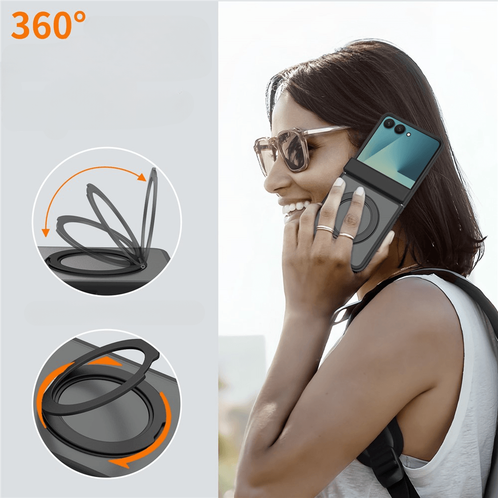 Galaxy Z Flip8 - Magnetische Hülle mit 360° Ring-Ständer
