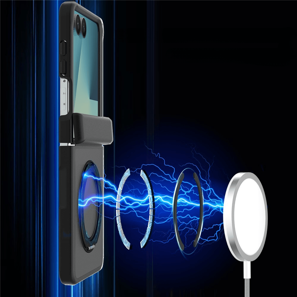 Galaxy Z Flip8 - Magnetische Hülle mit 360° Ring-Ständer