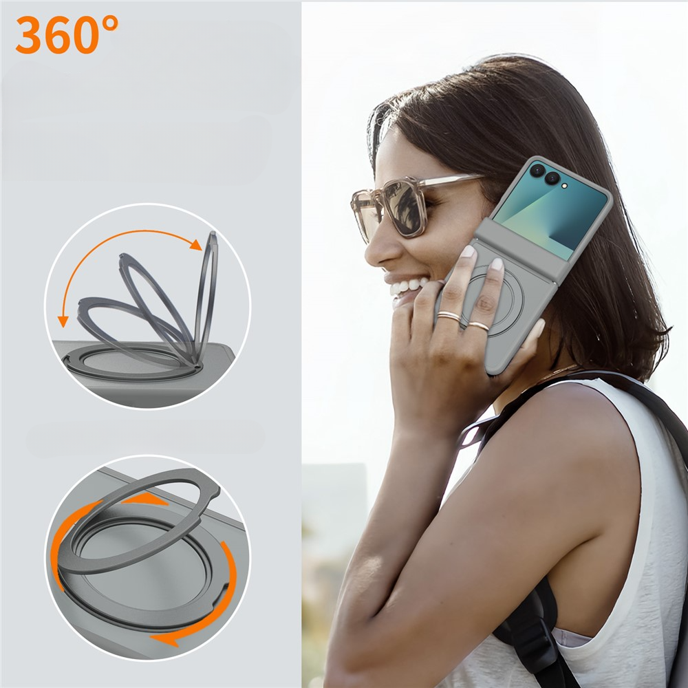 Galaxy Z Flip8 - Magnetische Hülle mit 360° Ring-Ständer