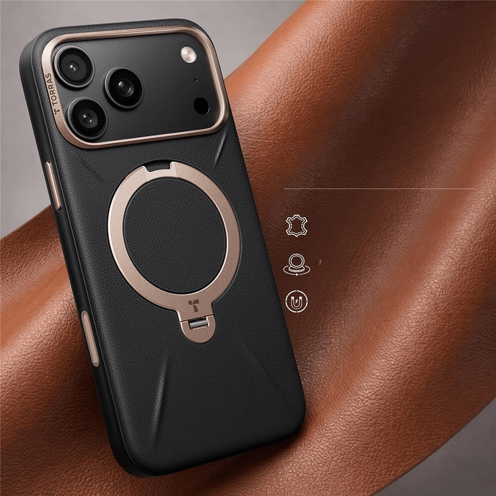 iPhone 18 Pro / iPhone 17 Pro - TORRAS Ostand Q3 VegSkin Coque MagSafe avec support