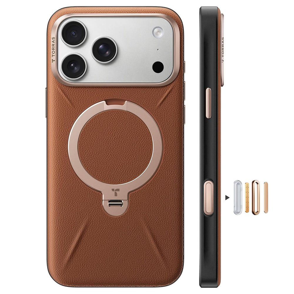 iPhone 18 Pro / iPhone 17 Pro - TORRAS Ostand Q3 VegSkin Coque MagSafe avec support