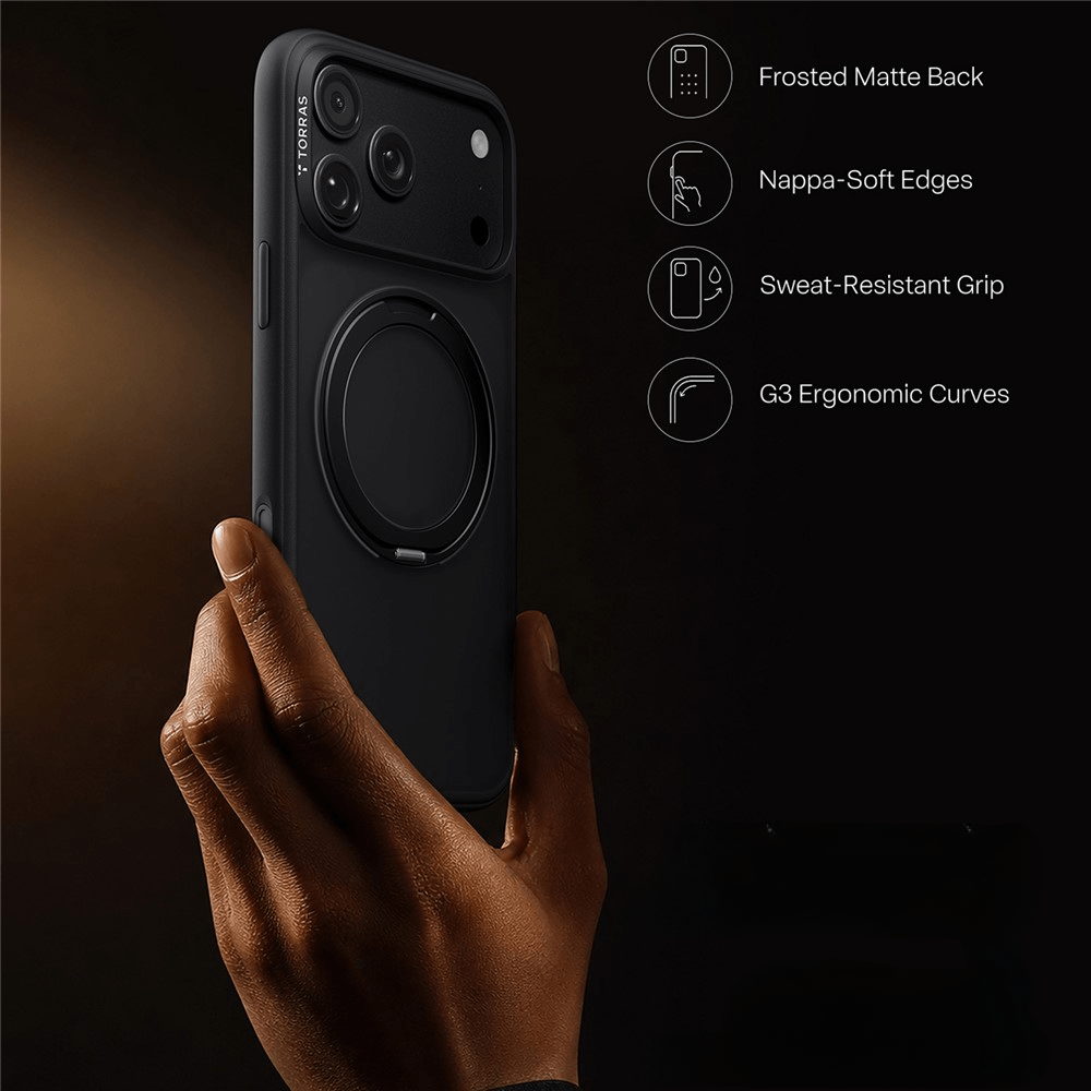 iPhone 18 Pro / iPhone 17 Pro – TORRAS Ostand O1 Guardian Cover Magnetica Supporto 360°