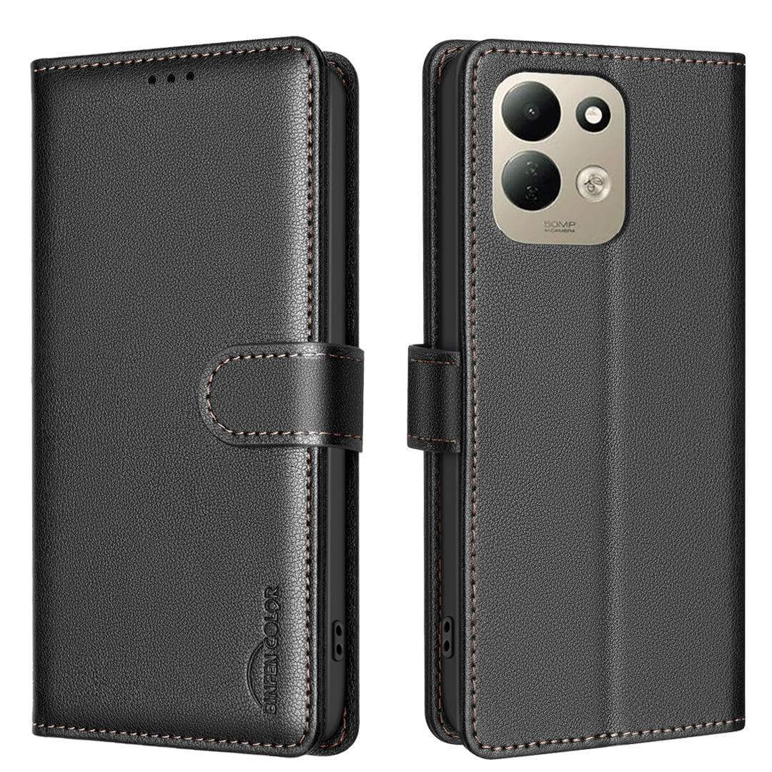 Xiaomi Redmi 17 - BINFEN Leather Case Cover with RFID Blocker