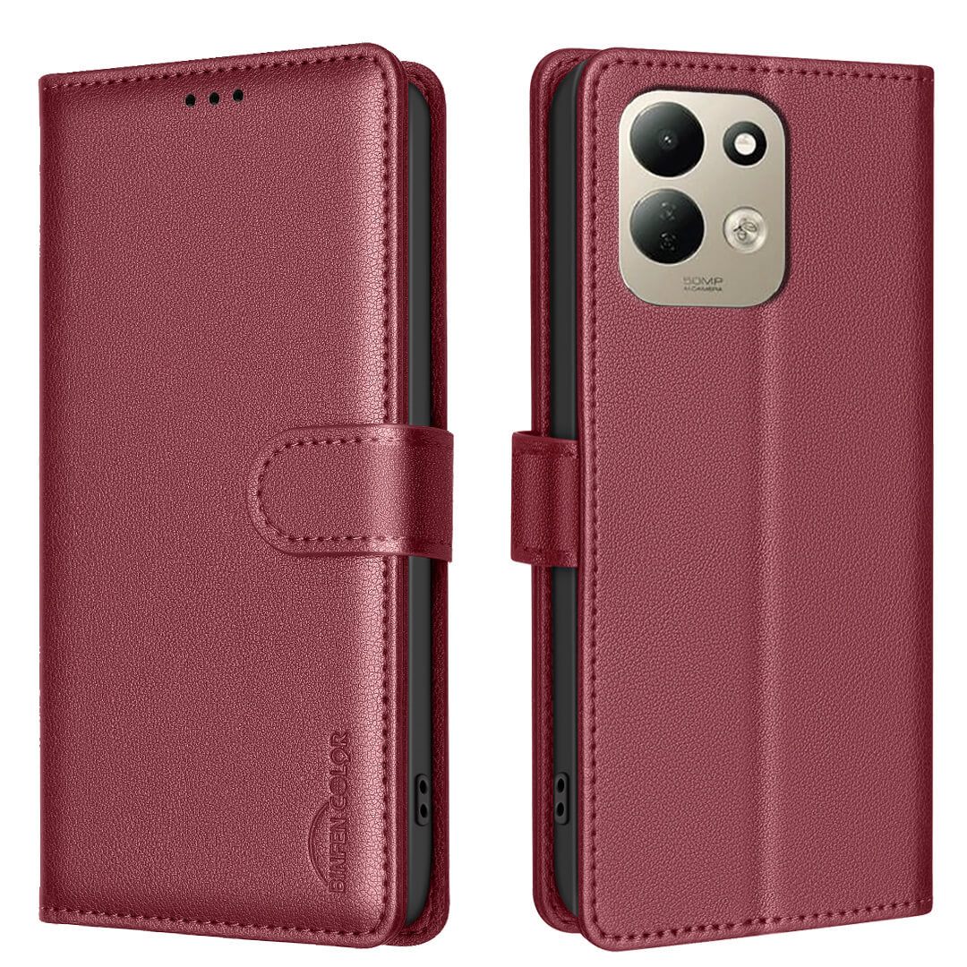 Xiaomi Redmi 17 - BINFEN Leather Case Cover with RFID Blocker