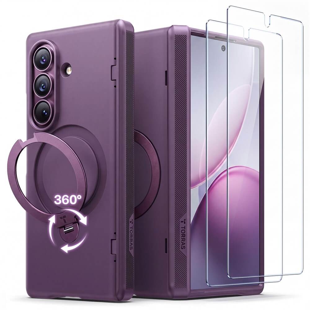 Galaxy Z Fold8 Ultra – TORRAS Ostand Q3 Spin Premium Hülle mit Magnetring & Panzerglas