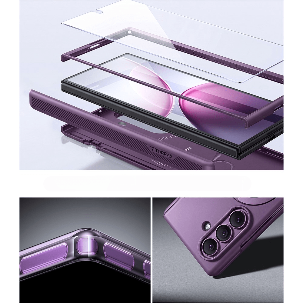 Galaxy Z Fold8 Ultra – TORRAS Ostand Q3 Spin Premium Hülle mit Magnetring & Panzerglas