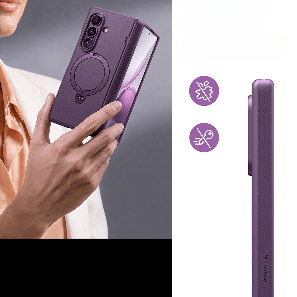 Galaxy Z Fold8 Ultra – TORRAS Ostand Q3 Spin Premium Hülle mit Magnetring & Panzerglas