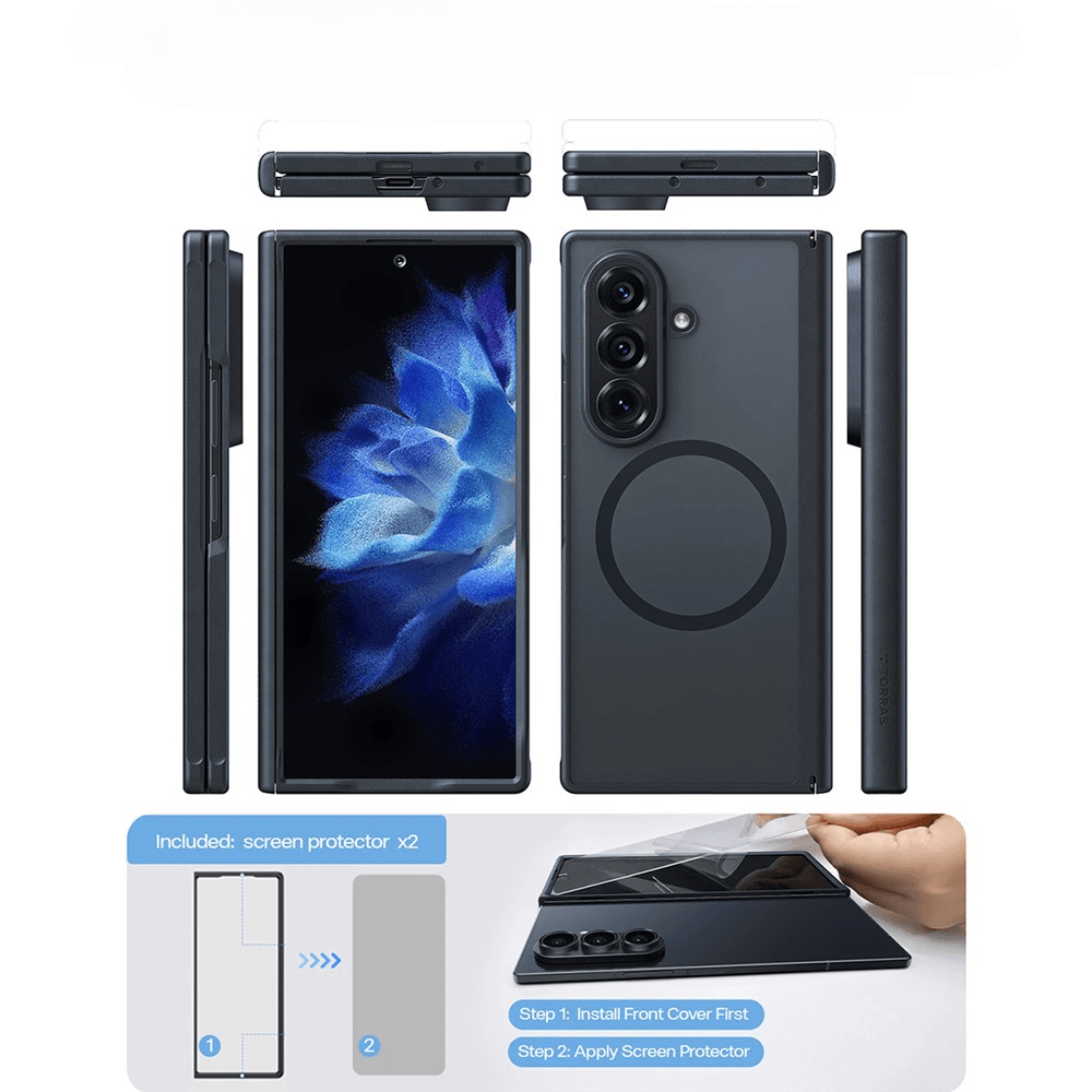 Galaxy Z Fold8 Ultra – Cover magnetica Premium TORRAS Guardian-Mag con 2 vetri temperati