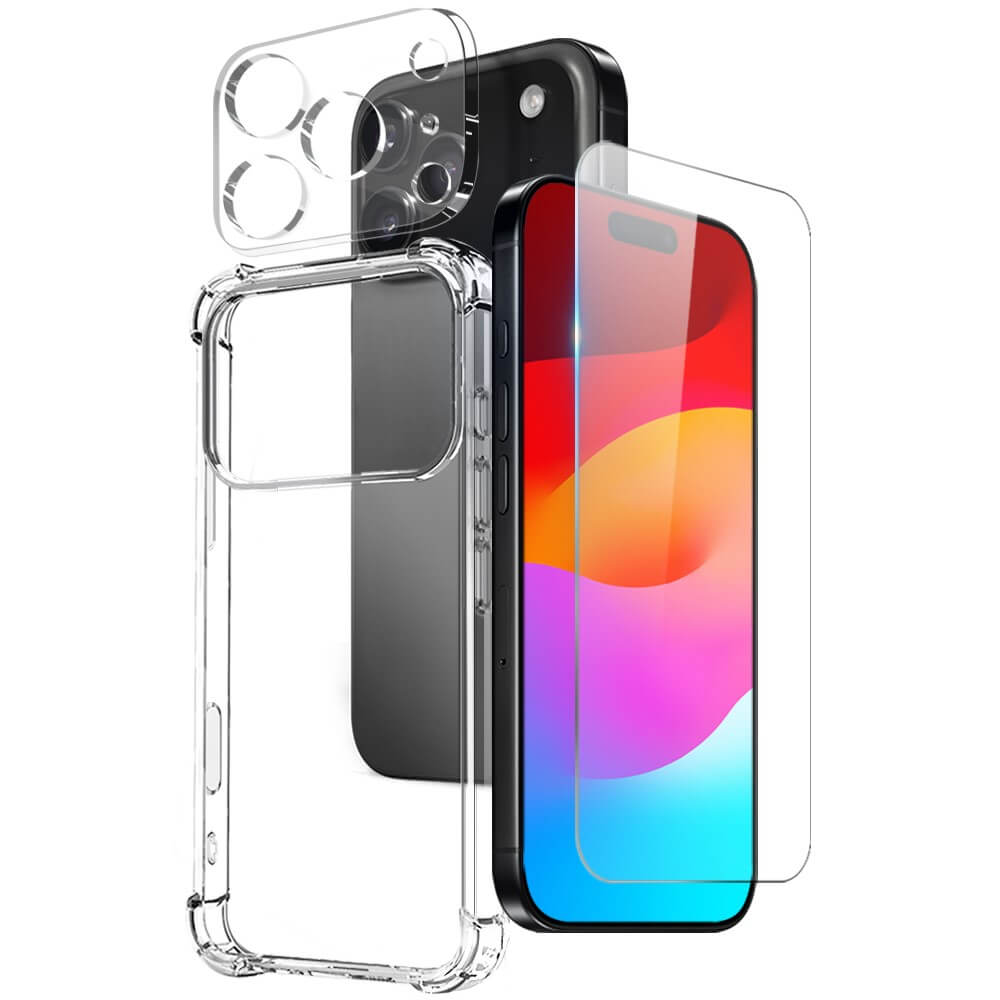 iPhone 18 Pro - NORTHJO Set TPU Case and Tempered Glass