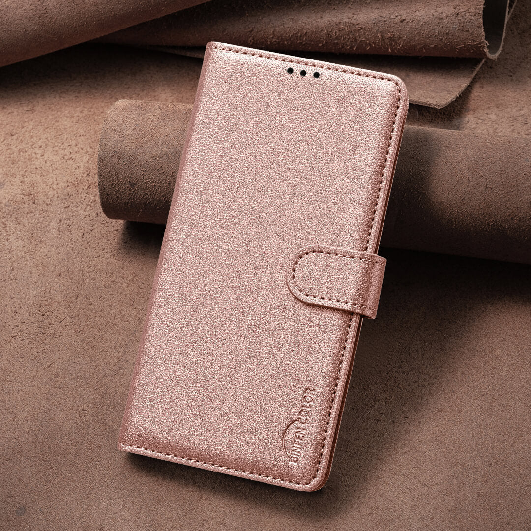 Galaxy S26 FE - Étui en cuir BINFEN avec bloqueur RFID