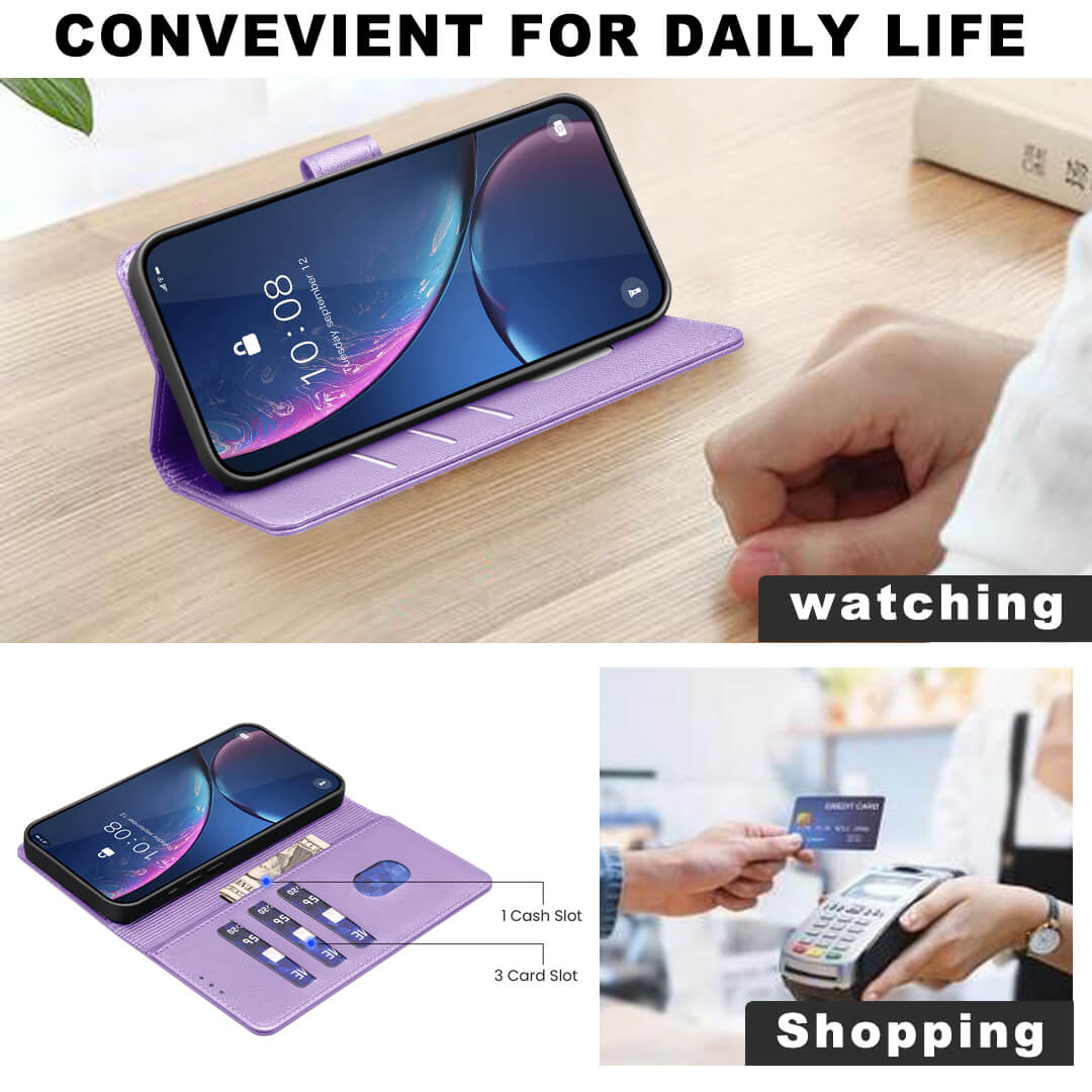 Galaxy S26 FE - Étui en cuir BINFEN avec bloqueur RFID