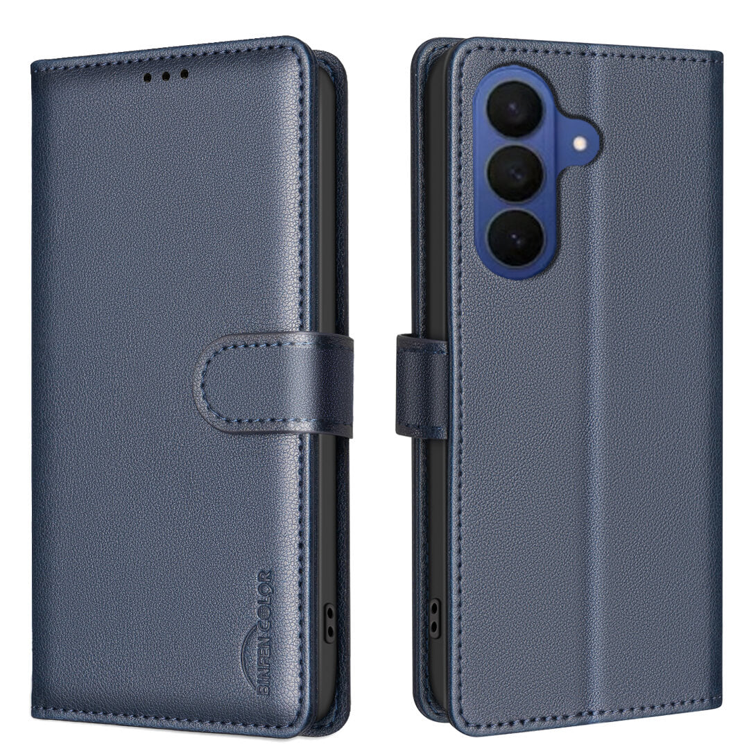 Galaxy S26 FE - Étui en cuir BINFEN avec bloqueur RFID