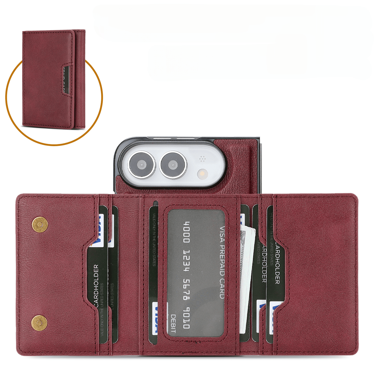 iPhone Duo - 2-in-1 Backcover mit Kreditkarten-Etui