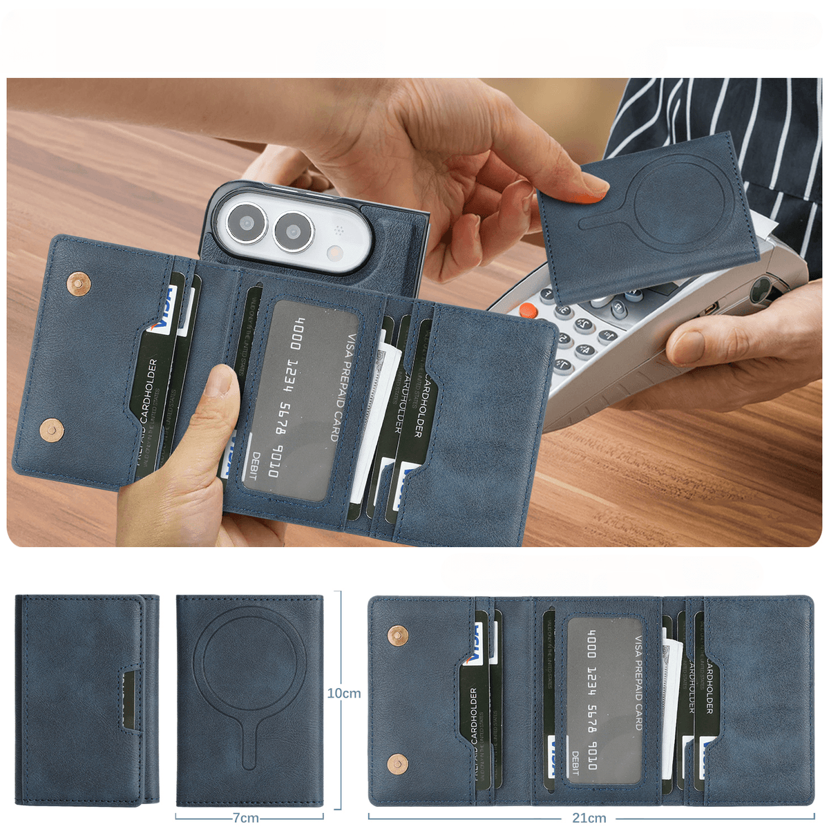 iPhone Duo - 2-in-1 Backcover mit Kreditkarten-Etui