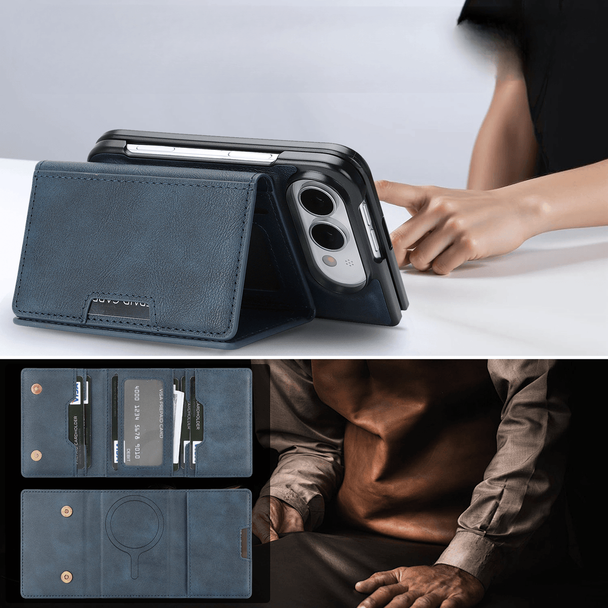 iPhone Duo - 2-in-1 Backcover mit Kreditkarten-Etui
