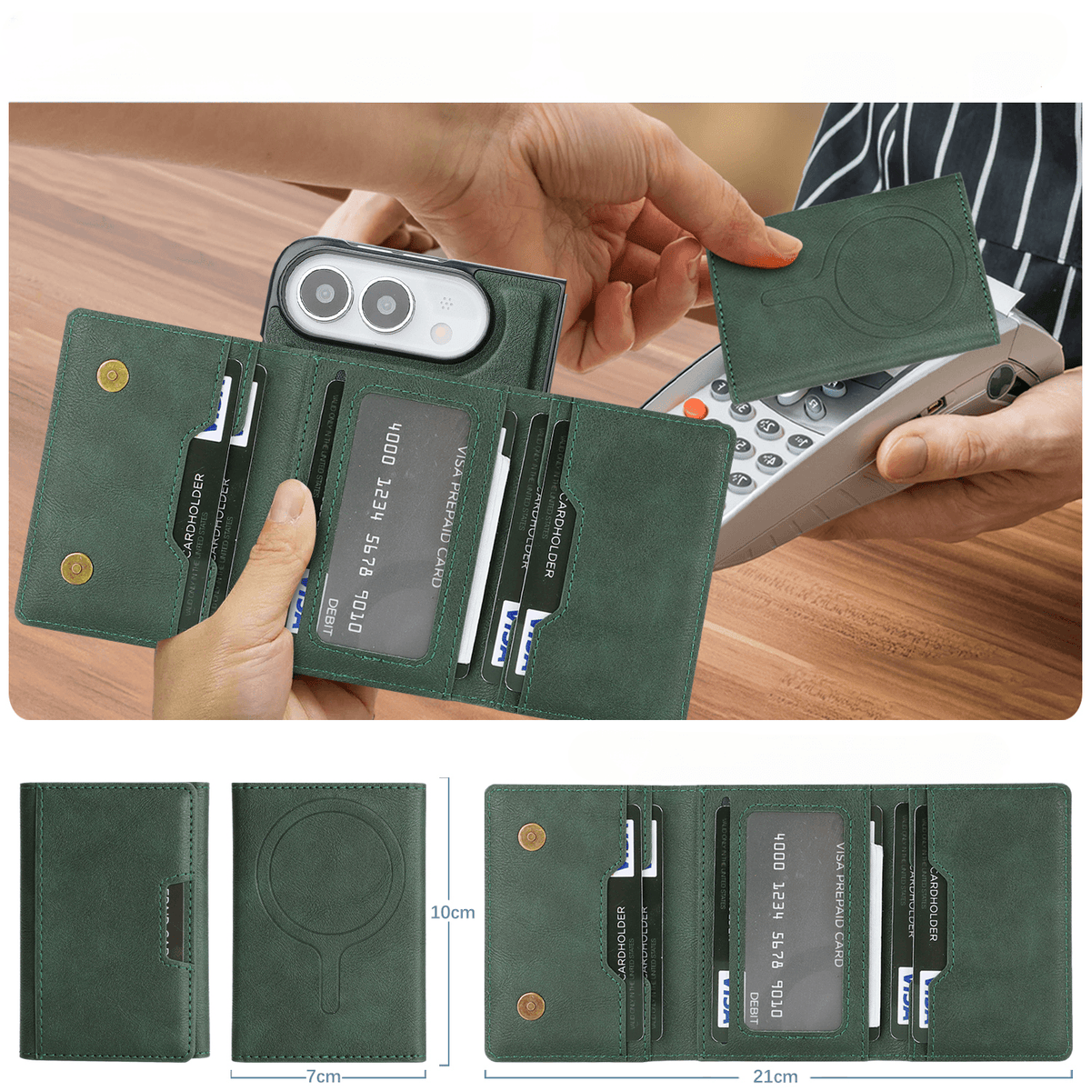 iPhone Duo - 2-in-1 Backcover mit Kreditkarten-Etui