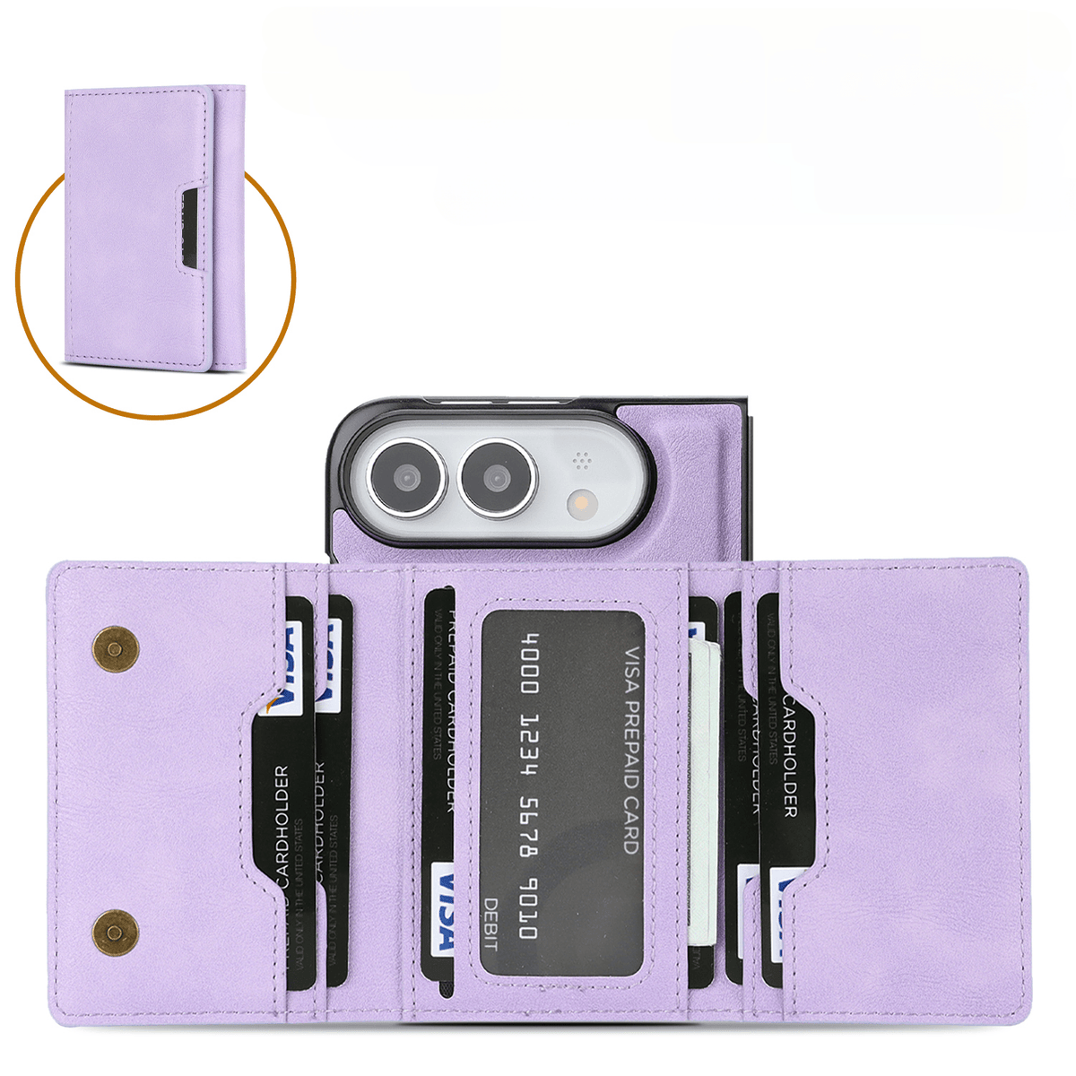 iPhone Duo - 2-in-1 Backcover mit Kreditkarten-Etui