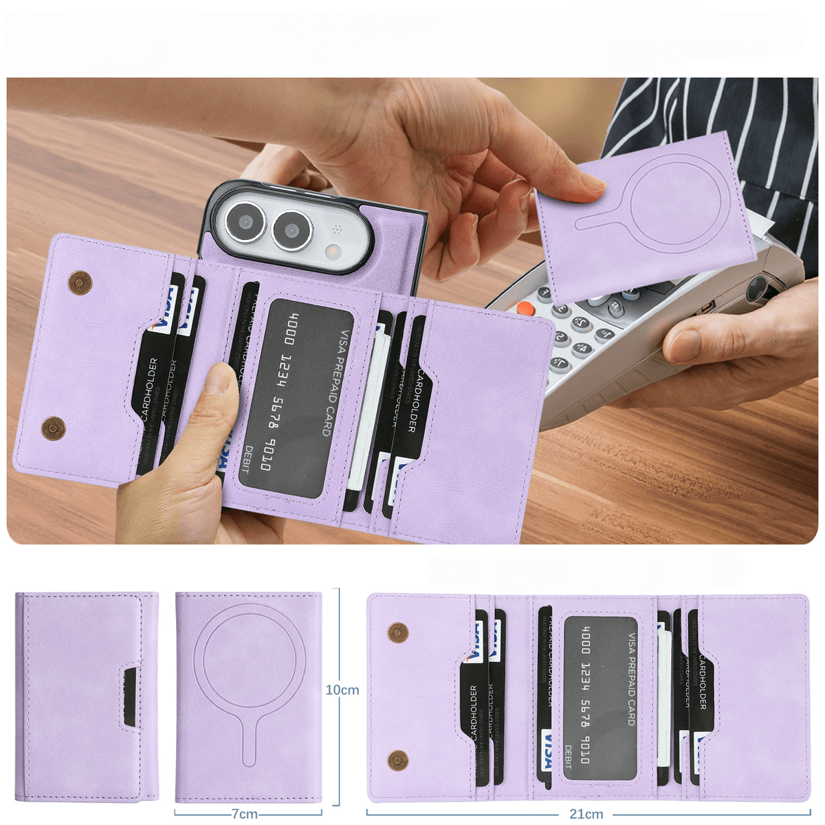 iPhone Duo - 2-in-1 Backcover mit Kreditkarten-Etui