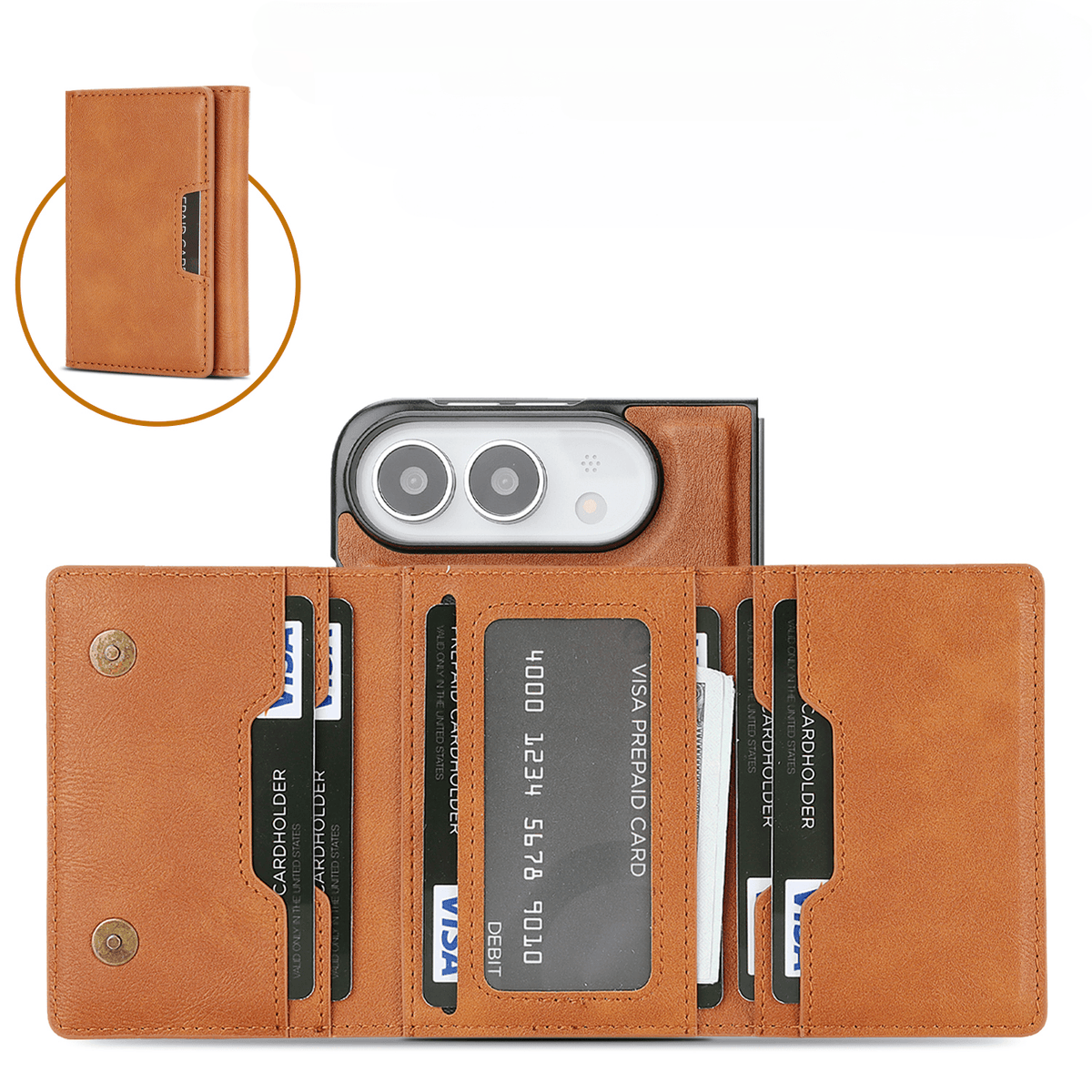 iPhone Duo - 2-in-1 Backcover mit Kreditkarten-Etui