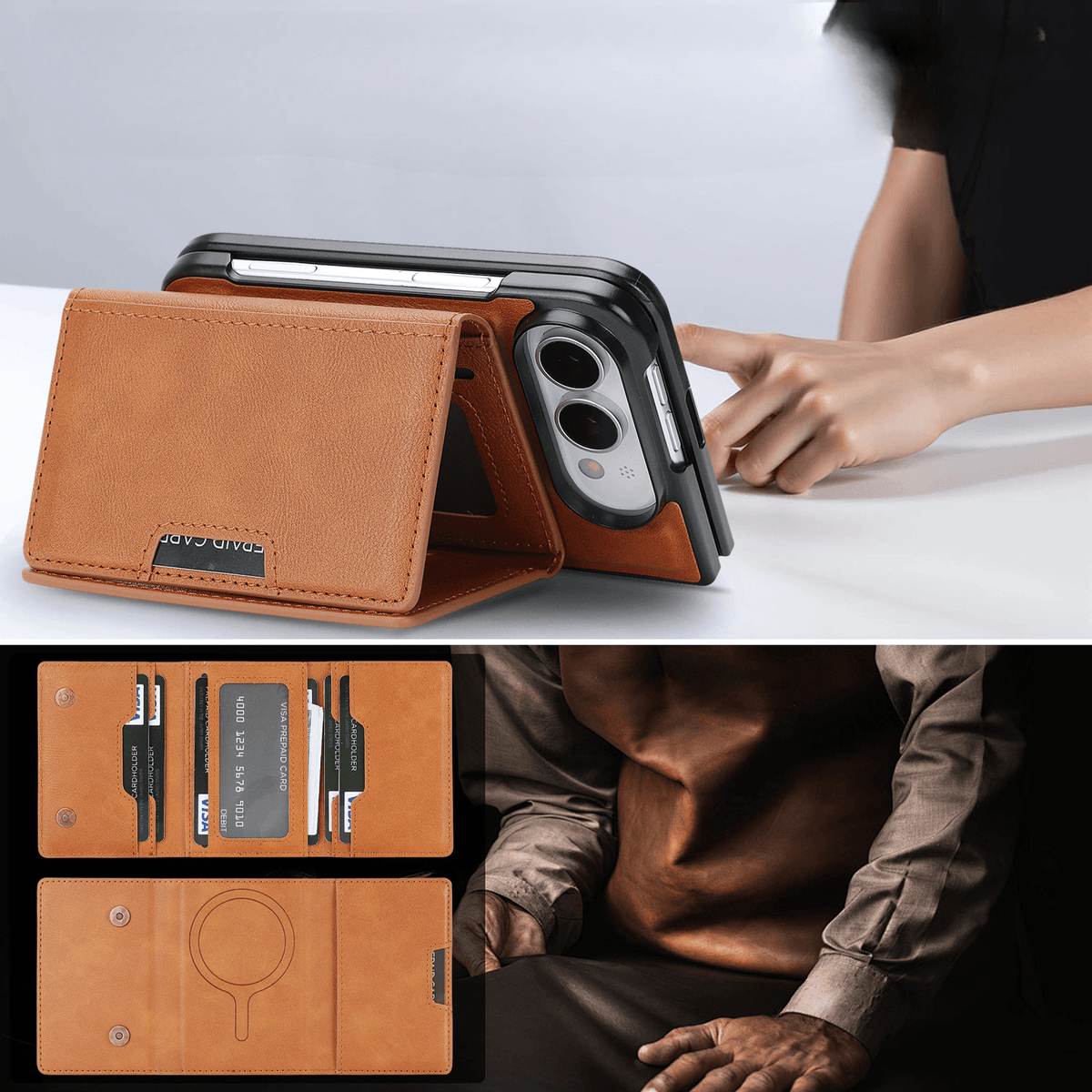 iPhone Duo - 2-in-1 Backcover mit Kreditkarten-Etui