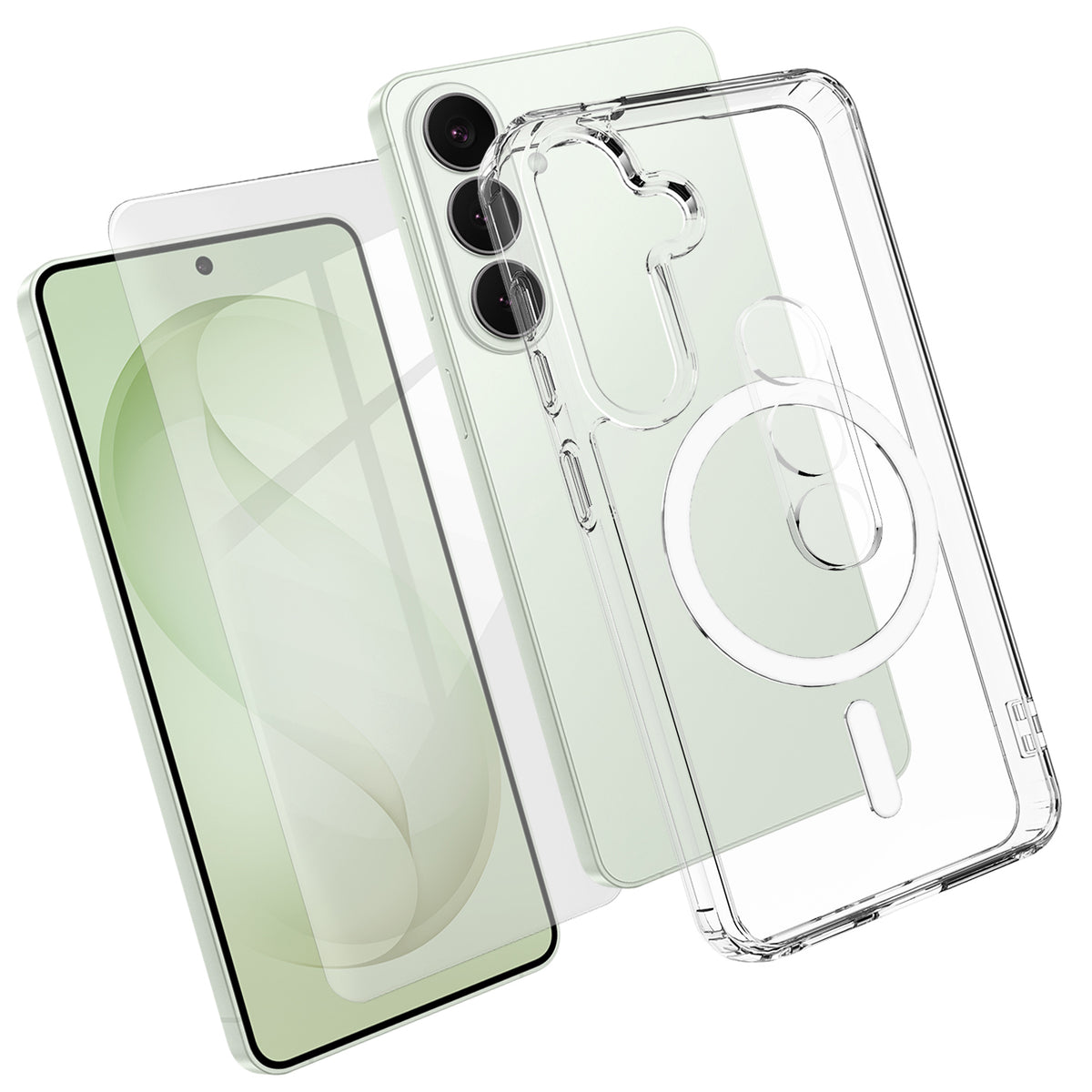 Galaxy S26 FE  - Magnetic Clear Case with Tempered Glass Set