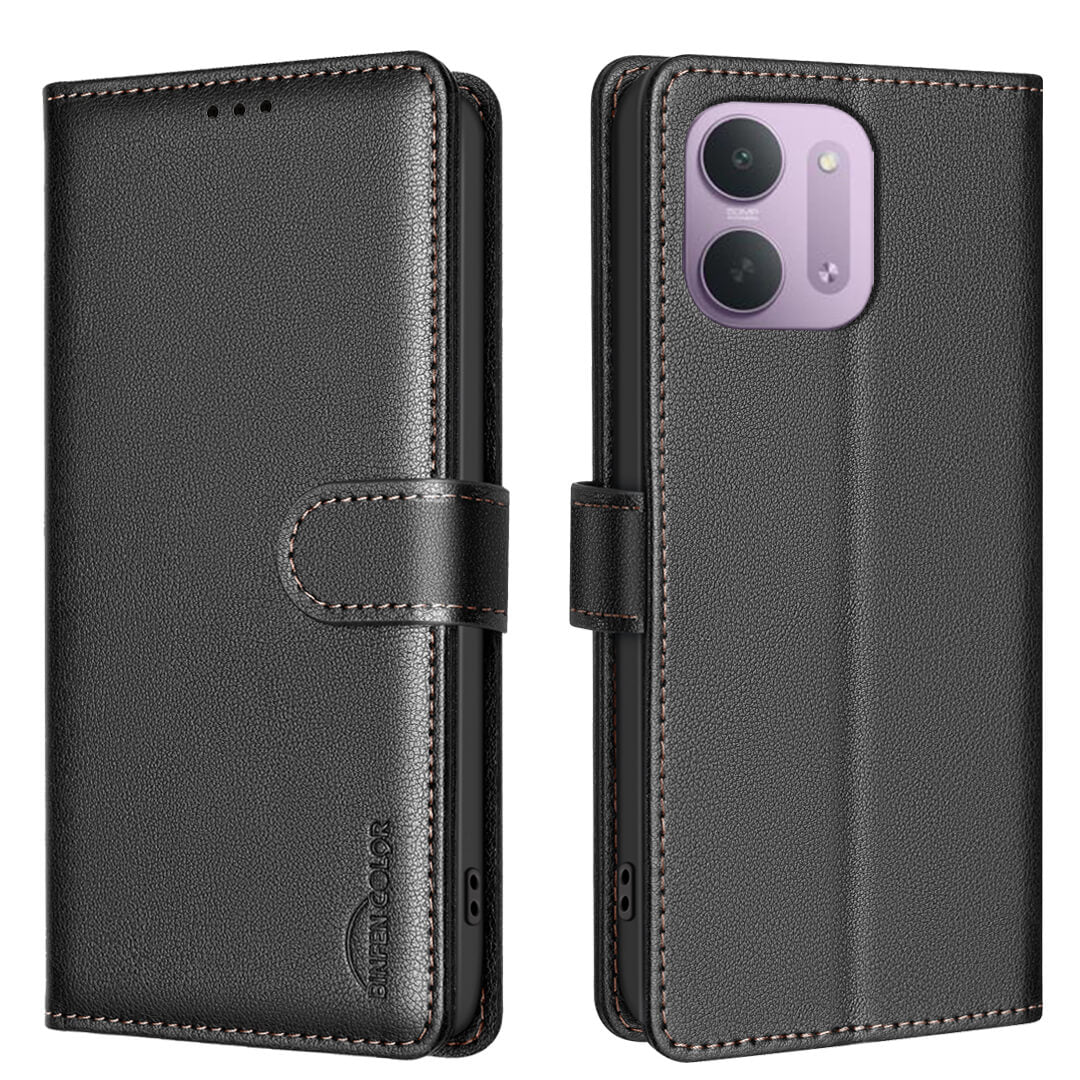 Xiaomi Redmi 17C - BINFEN Leder Etui Hülle mit RFID Blocker