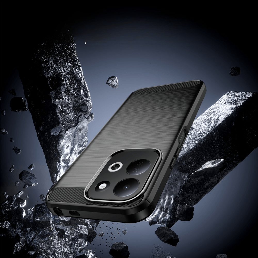 Xiaomi Redmi 17 - Coque look métal carbone