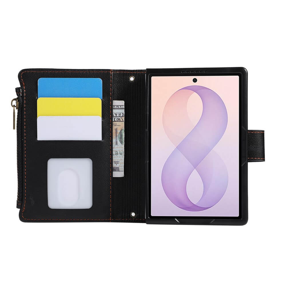 Galaxy Z Fold8 – Leather Wallet Case with Shoulder & Wrist Strap