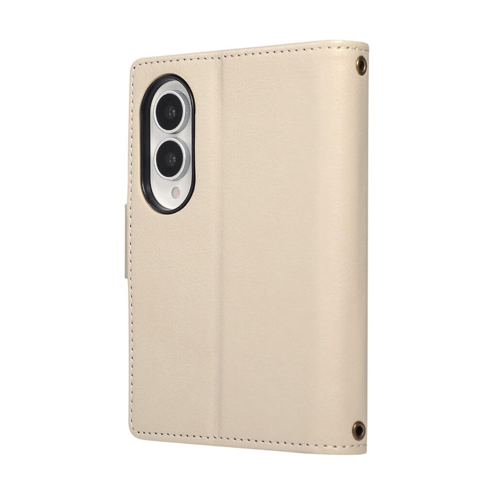 Galaxy Z Fold8 – Leather Wallet Case with Shoulder & Wrist Strap