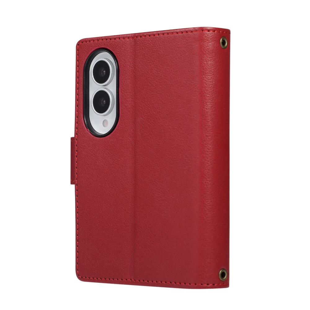 Galaxy Z Fold8 – Leather Wallet Case with Shoulder & Wrist Strap