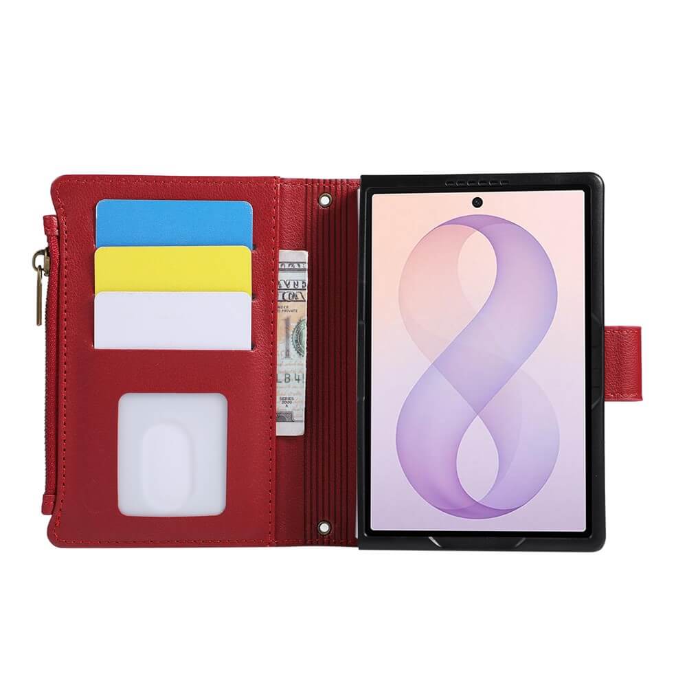 Galaxy Z Fold8 – Leather Wallet Case with Shoulder & Wrist Strap