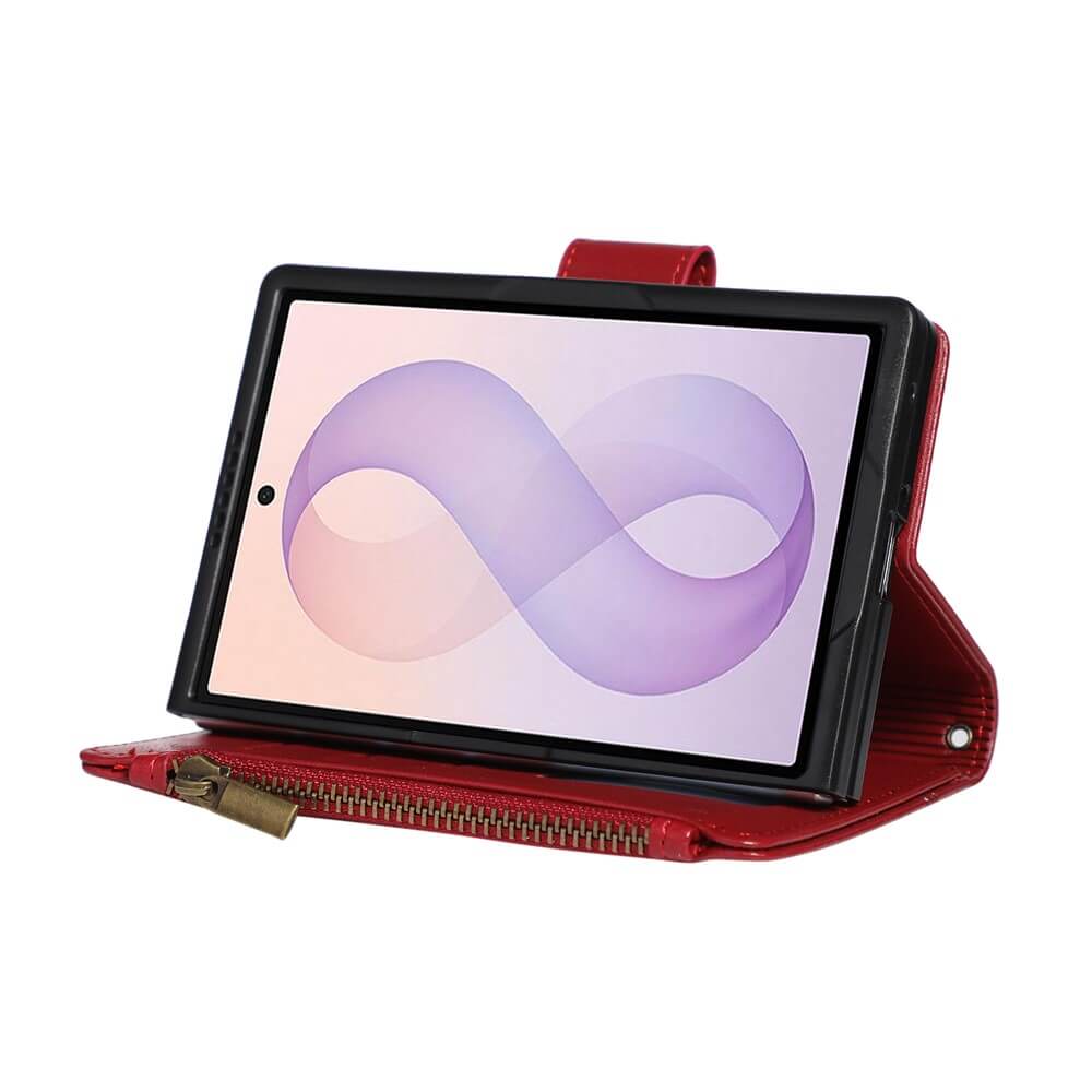 Galaxy Z Fold8 – Leather Wallet Case with Shoulder & Wrist Strap