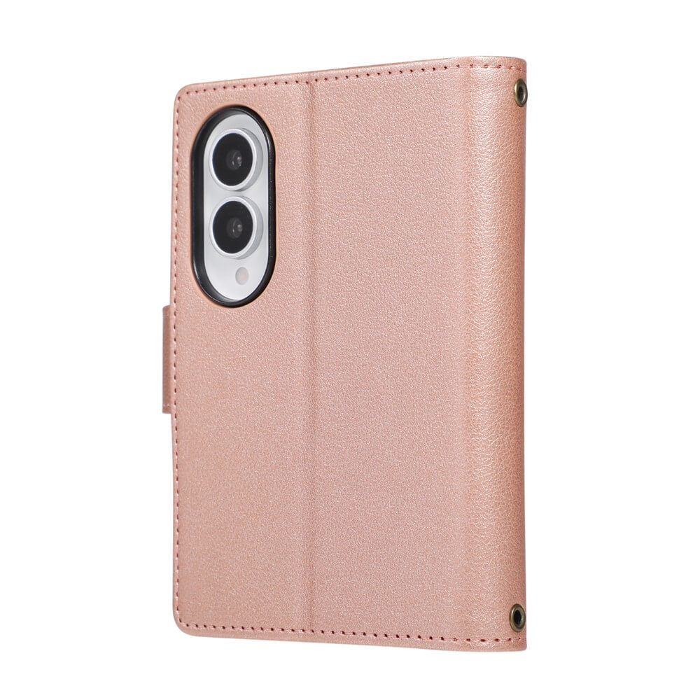 Galaxy Z Fold8 – Leather Wallet Case with Shoulder & Wrist Strap