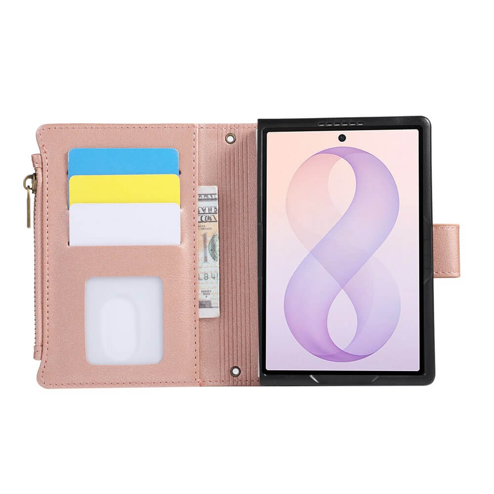 Galaxy Z Fold8 – Leather Wallet Case with Shoulder & Wrist Strap