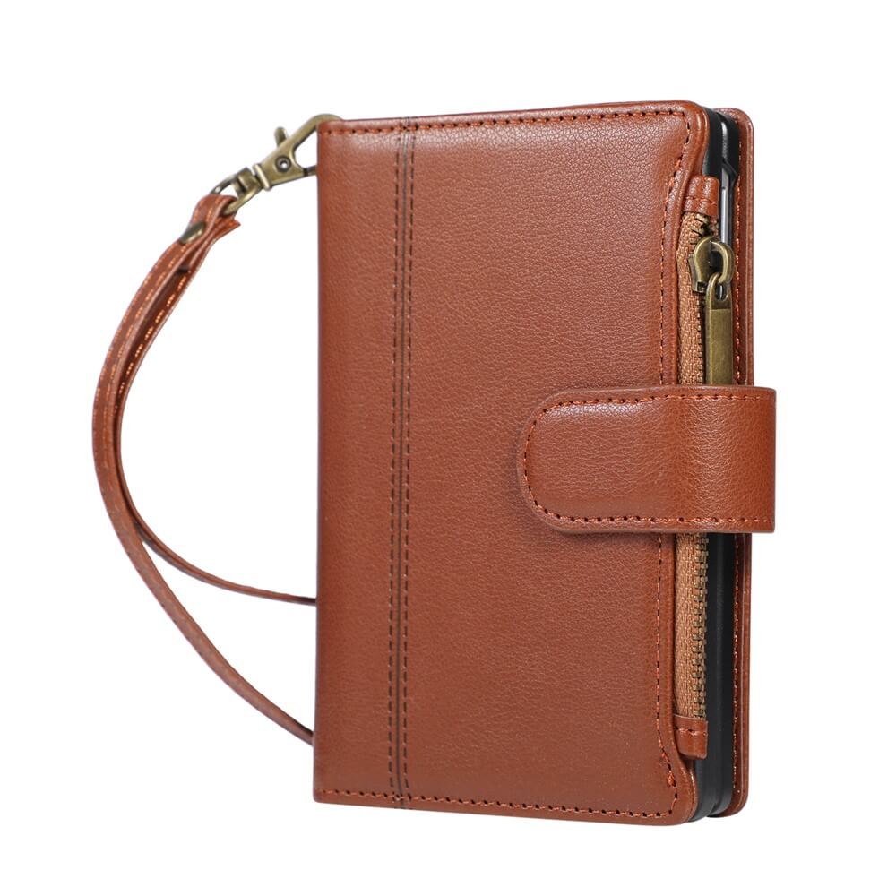Galaxy Z Fold8 – Leather Wallet Case with Shoulder & Wrist Strap