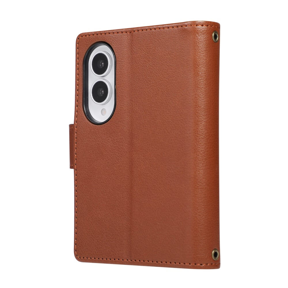 Galaxy Z Fold8 – Leather Wallet Case with Shoulder & Wrist Strap