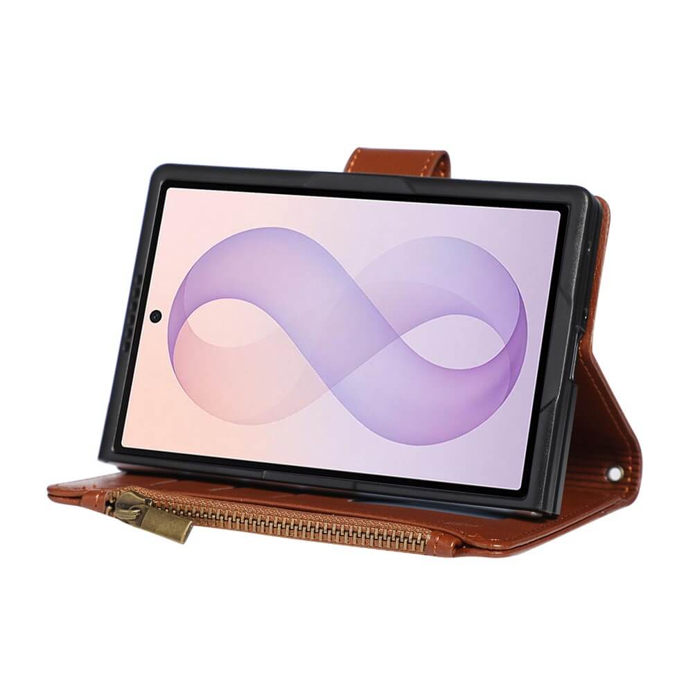 Galaxy Z Fold8 – Leather Wallet Case with Shoulder & Wrist Strap