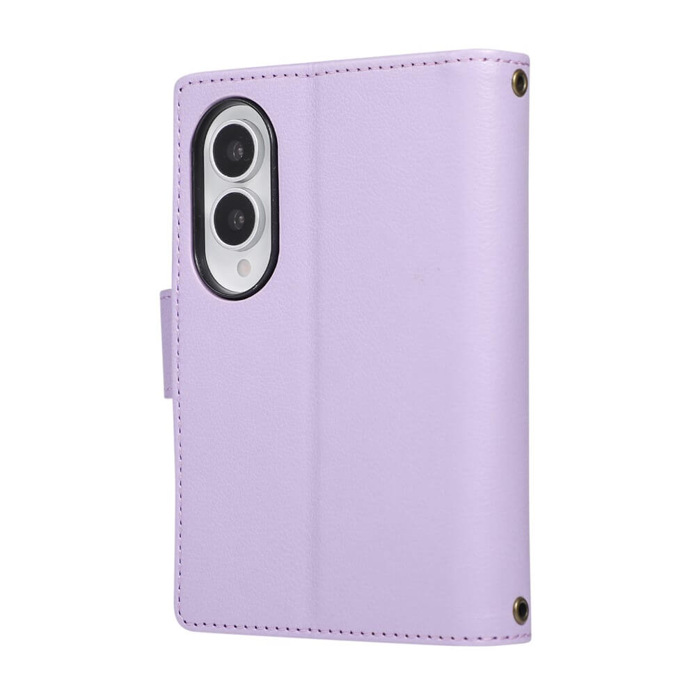 Galaxy Z Fold8 – Leather Wallet Case with Shoulder & Wrist Strap