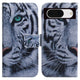 google pixel 8 -  leather case tiger