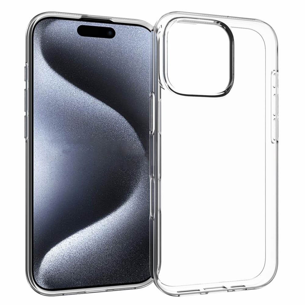 iPhone 16 Pro - Coque en caoutchouc silicone transparente