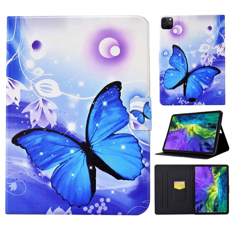 iPad Air 11 / iPad Pro 11 – Custodia a libro con supporto e portacarte – Farfalla
