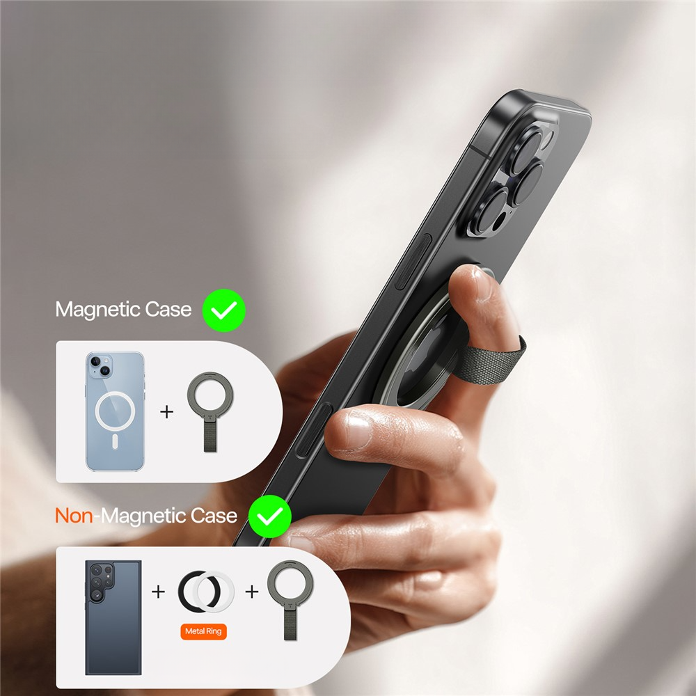 TORRAS Ostand Ring Supporto MagSafe con anello 360° nero